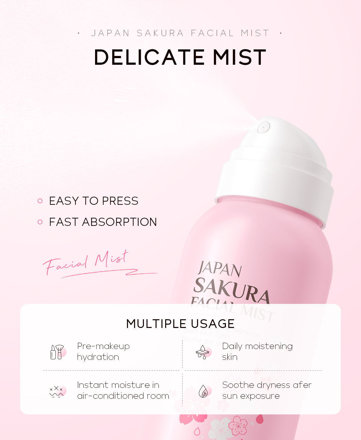 LAIKOU Sakura Facial Mist Brig – Oil Mister Spray Bottle recenzja i cena